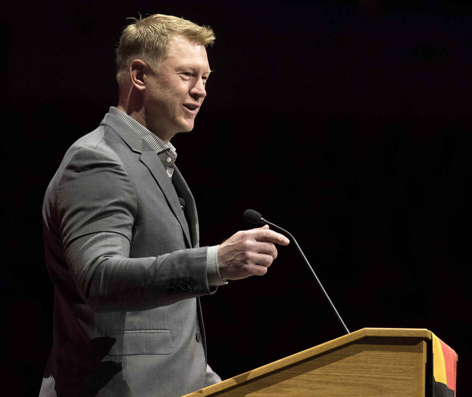 Scott Frost at Lincoln Chamber of Commerce lunch